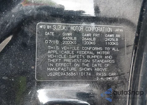 2011 Suzuki Kizashi Se из США, поврежденный, VIN JS2RE9A36B6110174